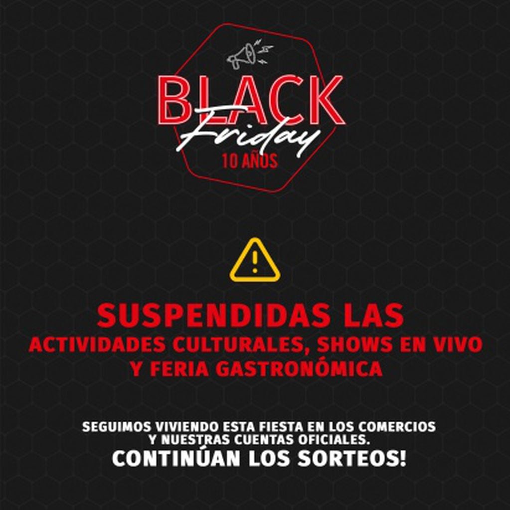 Black Friday: suspenden las actividades y shows musicales de este sábado en Posadas