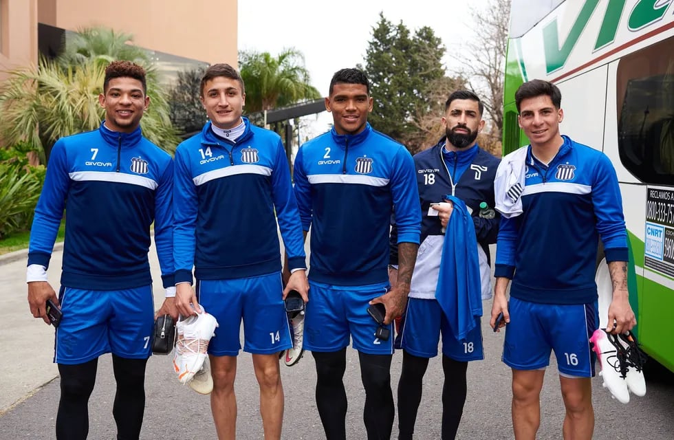 Valoyes, Tenaglia, Rafa Pérez, Santos y Mac Allister. A menos de una semana del debut con Newell's (Prensa Talleres).