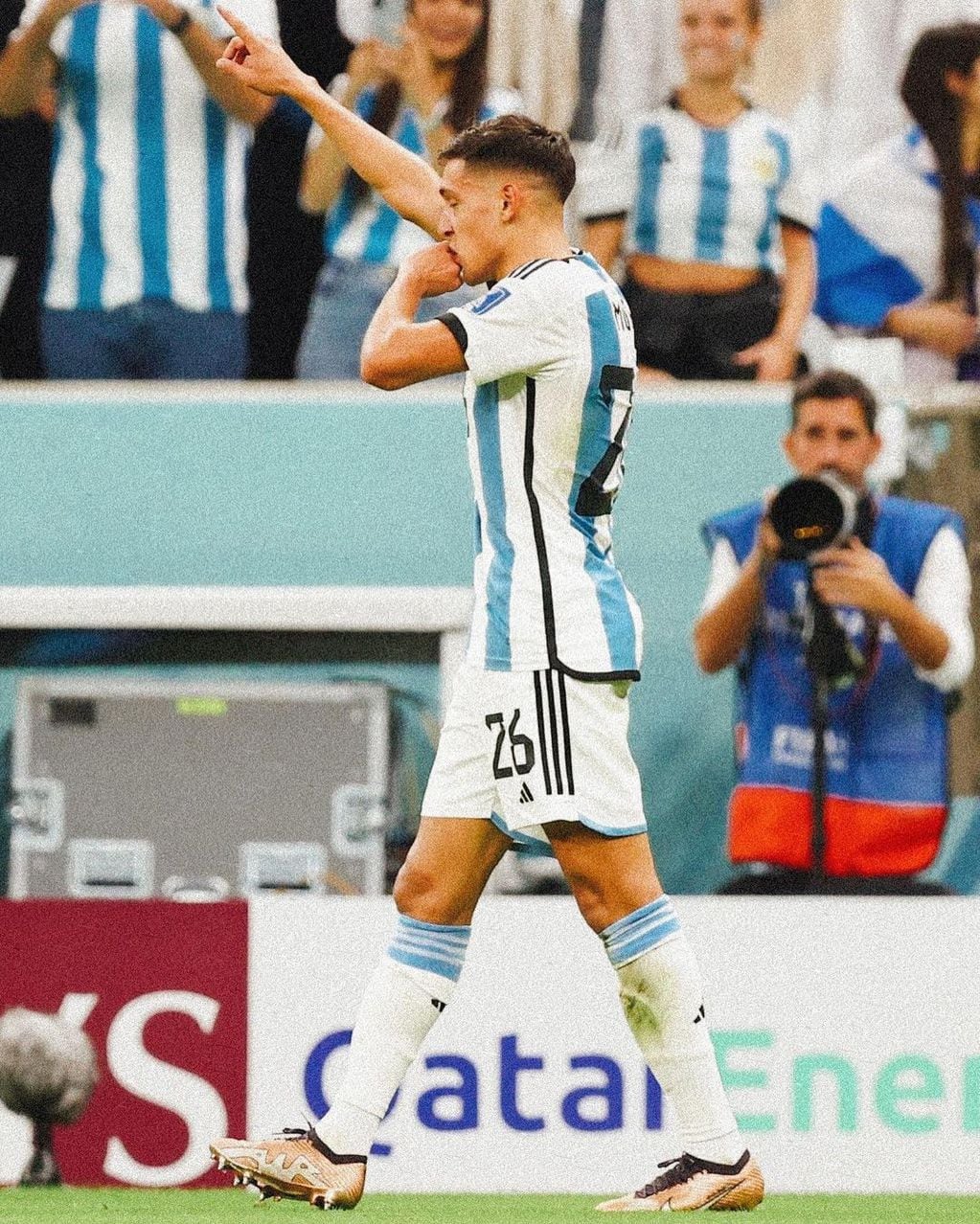 El lateral cordobés marcó el primer gol del partido entre Argentina y Países Bajos.