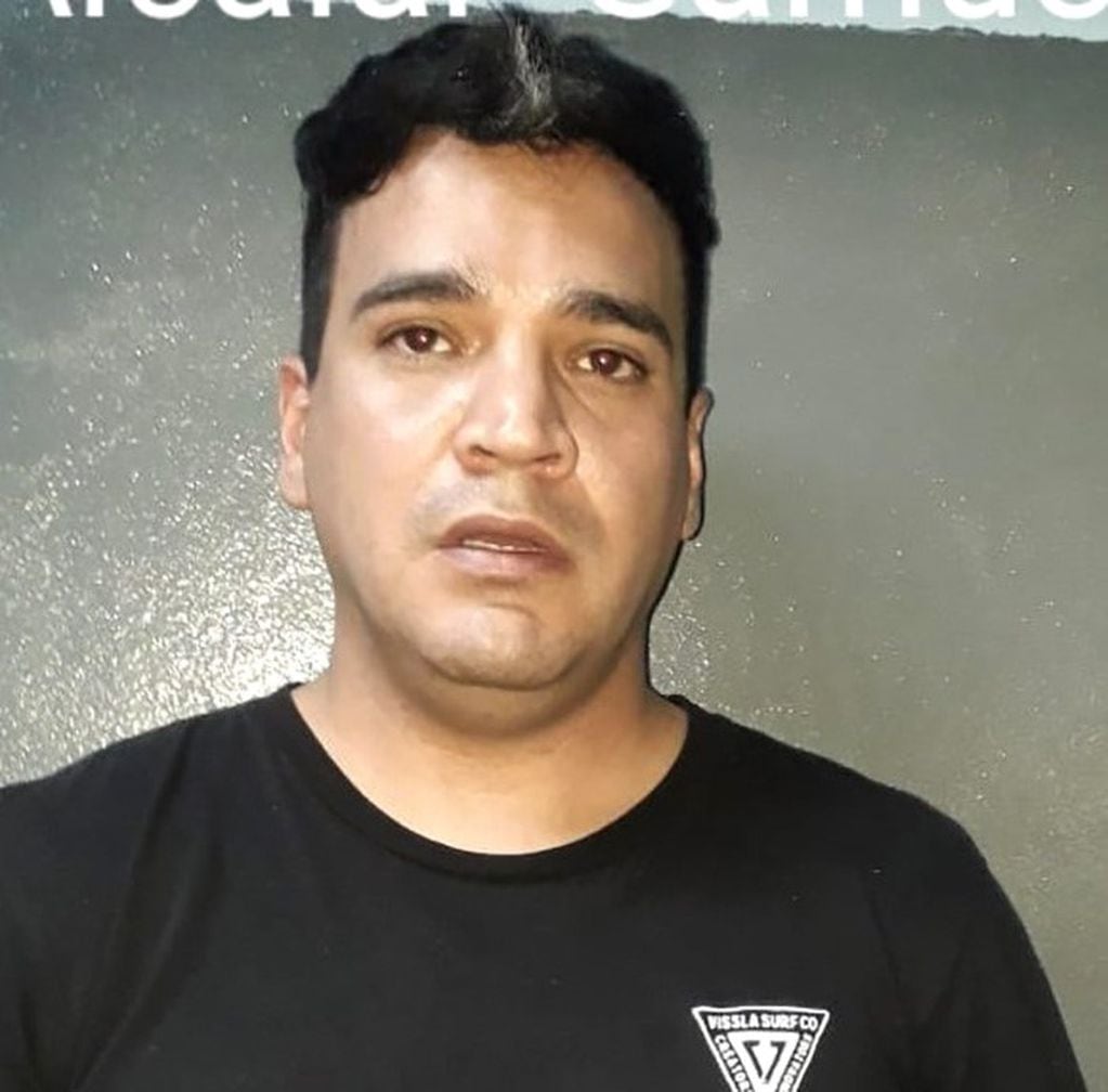 Samuel Alcalá, de 33 años, detenido por el femicidio de su pareja Lorena Vanesa Piedras ocurrido en mayo pasado.