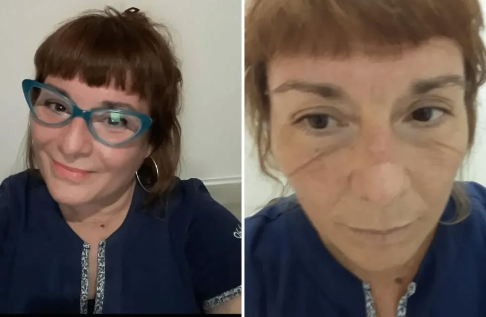 Silvia de la Torre y el antes y después de una jornada de guardia en Olavarría.