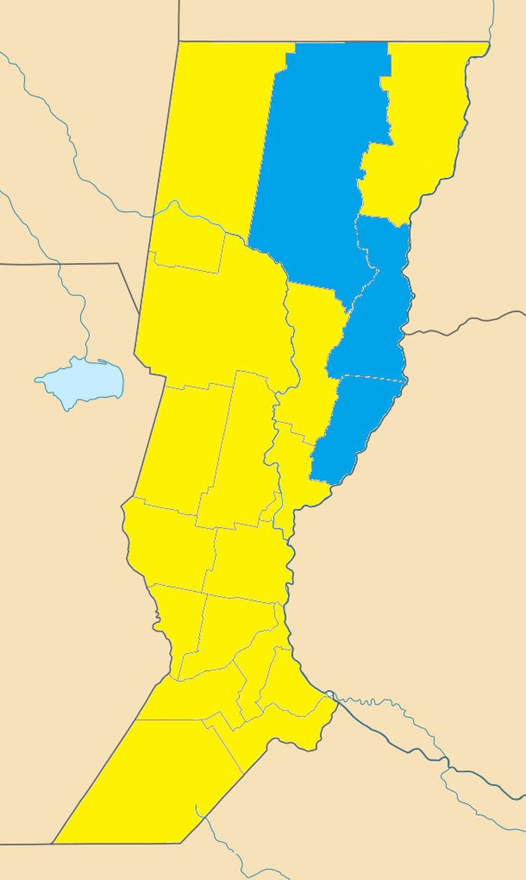 Mapa de diputados de la provincia de Santa Fe tras las PASO 2021.