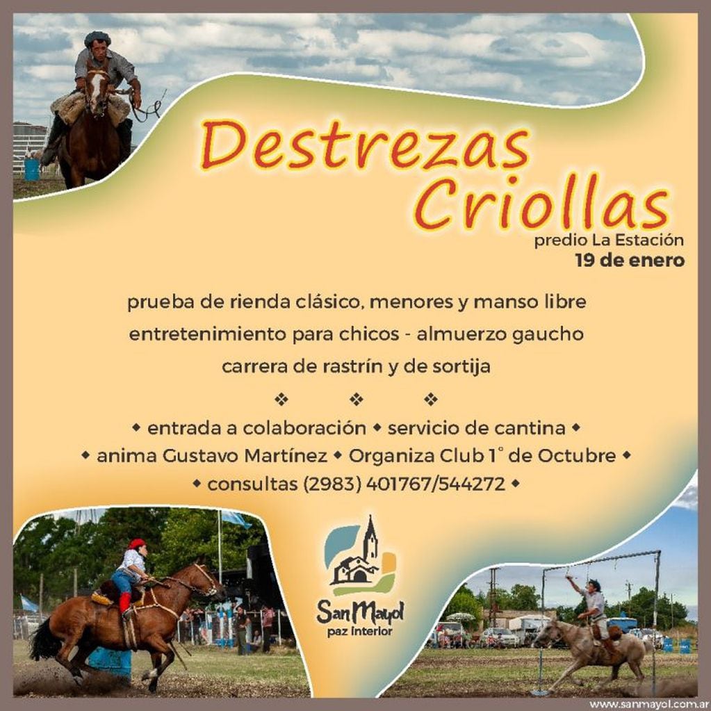 "Destrezas Criollas" en San Mayol (prensa municipal