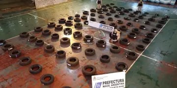 Prefectura secuestró 115 neumáticos de contrabando en Jardín América