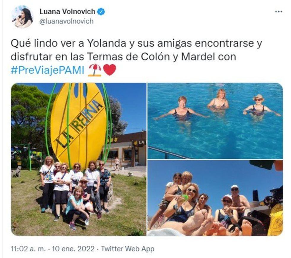 El tuit de Luana Volnovich que generó indignación en las redes sociales