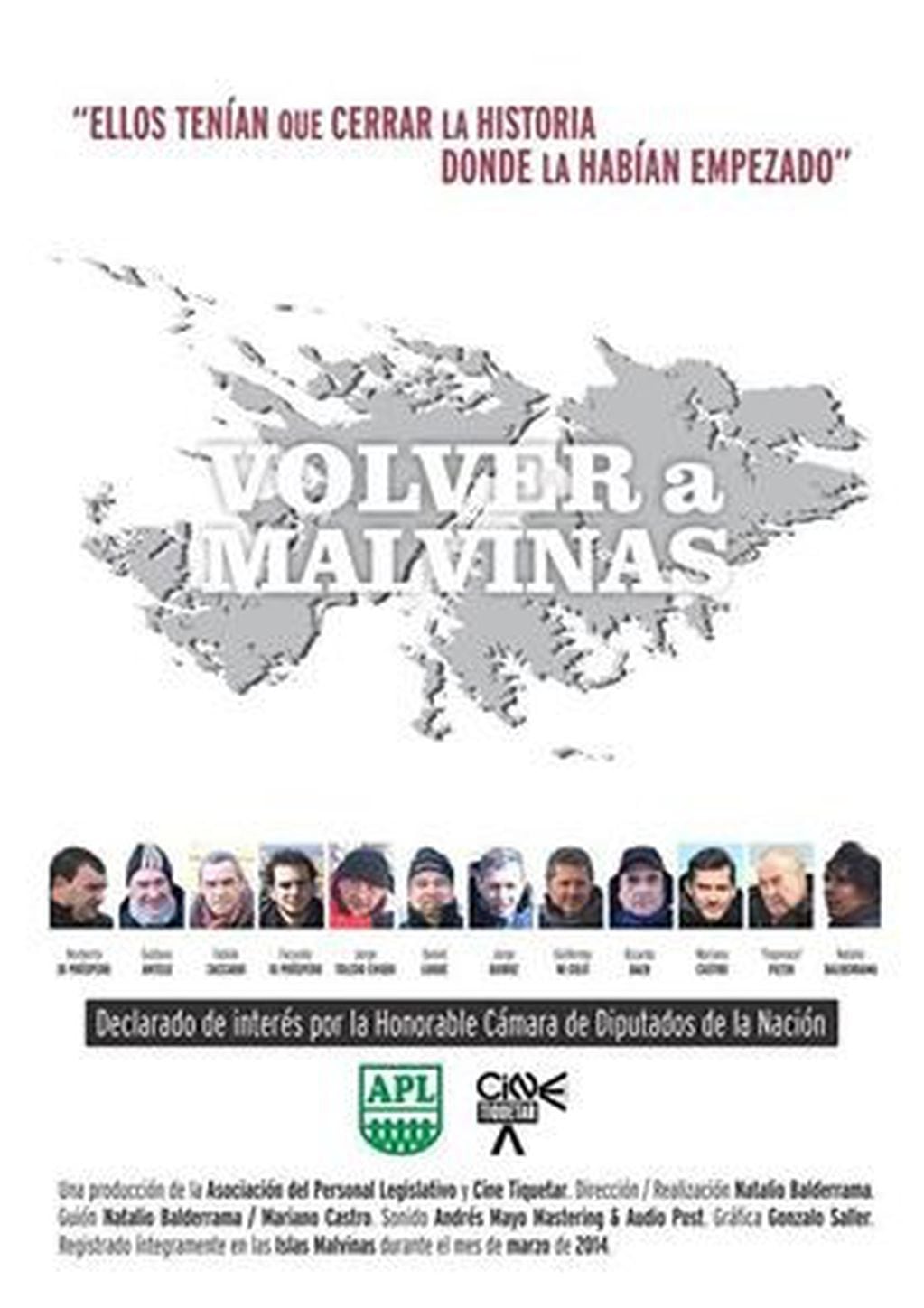 Afiche promocional de Volver a Malvinas