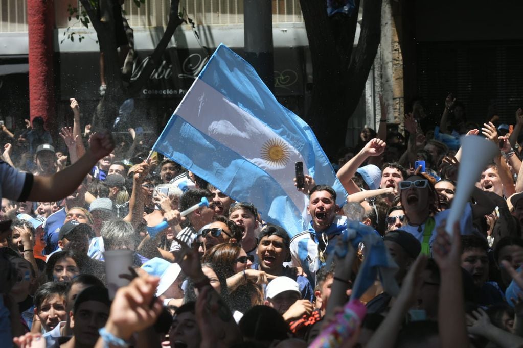 Festejo en Mendoza de Argentina Campeón