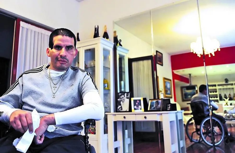 Fernando Cáceres, el ex futbolista al que un hecho de inseguridad le cambió la vida.