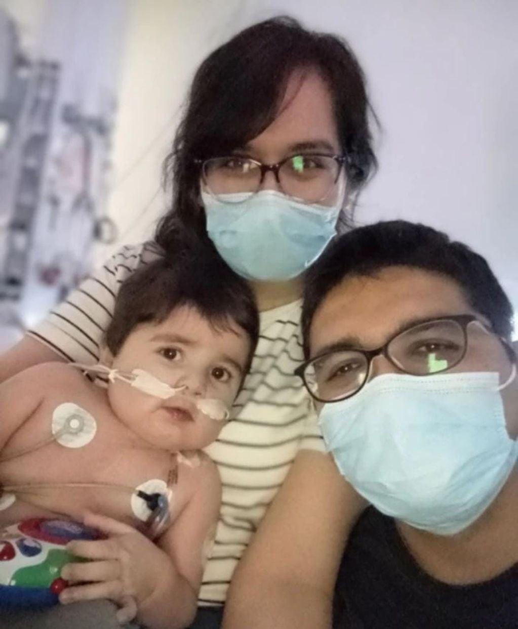 Santiago Luna Díaz, el nene sanjuanino que necesita un trasplante de corazón y vive en el Hospital Italiano de Buenos Aires desde hace más de un año.