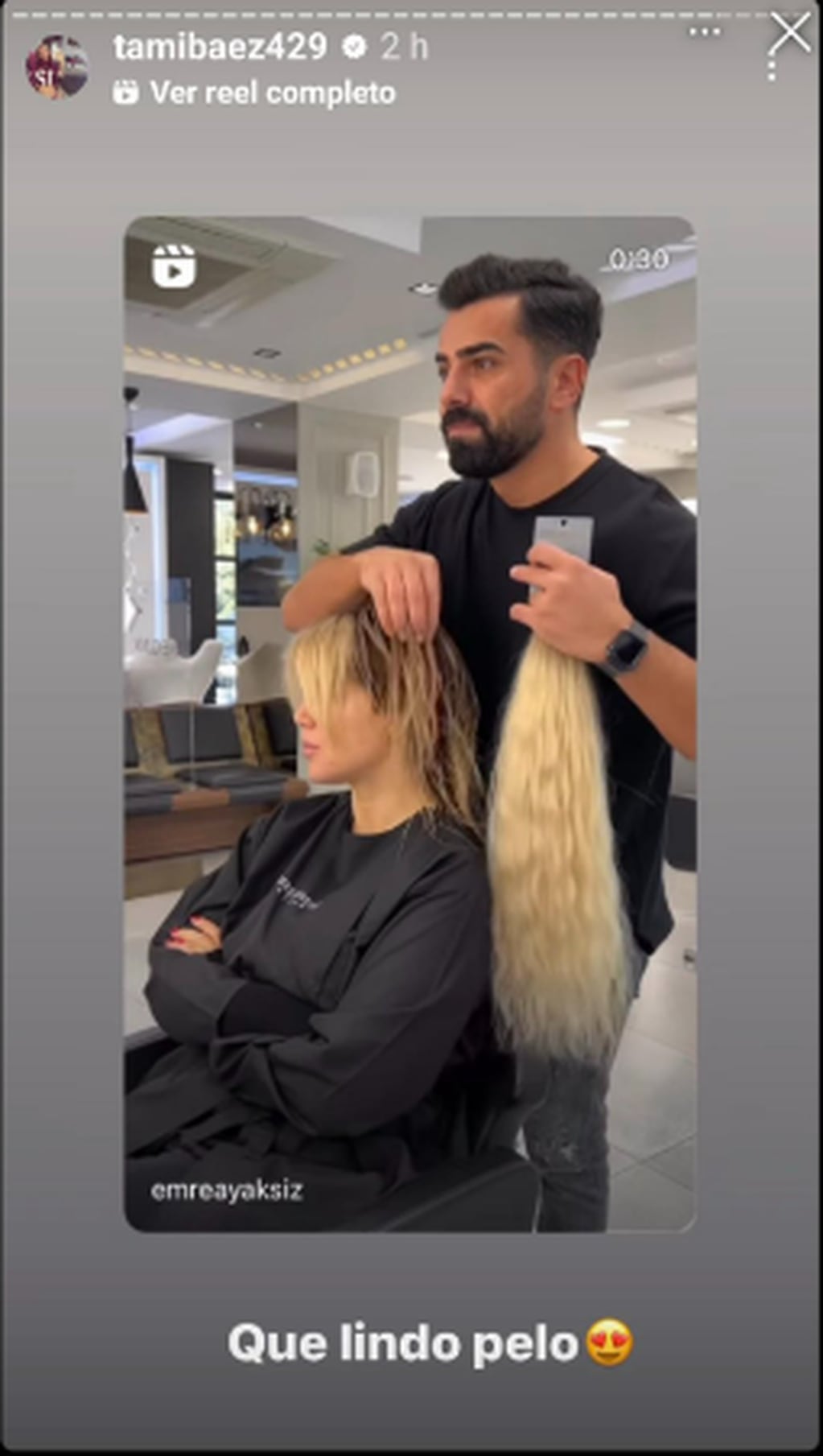 Tamara Báez compartió un video de una peluquería turca donde aparece supuestamente Wanda Nara sin casi cabello. 