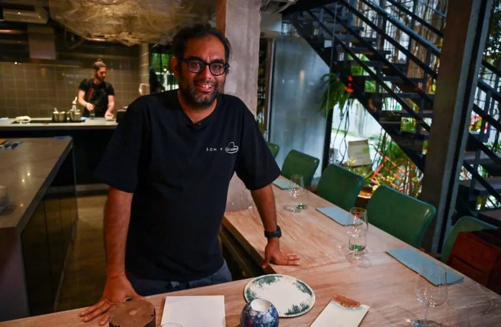 Gaggan Anand posa antes de la apertura de su nuevo restaurante.