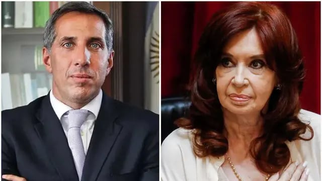 Causa Vialidad: el fiscal Diego Luciani y la vicepresidenta Cristina Kirchner
