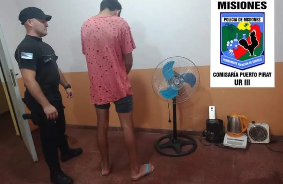 Puerto Piray: un joven fue detenido por robo a una oficina pública.