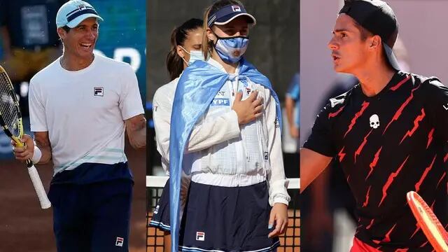 Facundo Bagnis, Nadia Podoroska y Federico Coria