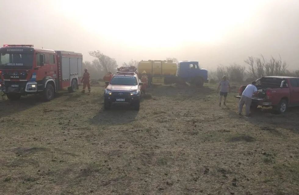 Los incendios en San Ambrosio provocaron que se quemaran las ovejas en un campo. (LV16 Radio Río Cuarto)