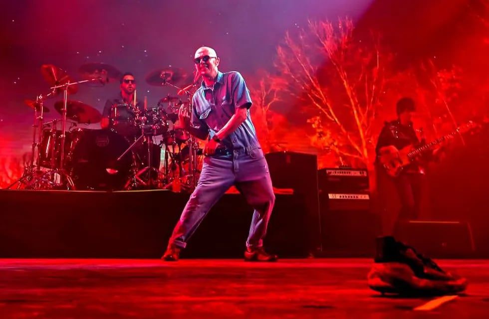 Argentine musician and song-writer Carlos Alberto Solari -better known for his nickname Indio- performs during his presentation in La Colmena, Olavarria, Buenos Aires province, late at night on March 11, 2017.  nTwo people were killed and many more injure