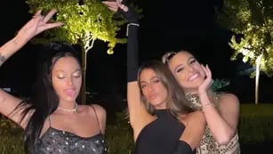 Oriana Sabatini, Tini Stoessel y Lelé Pons en la boda de Stefi Roitman y Ricky Montaner