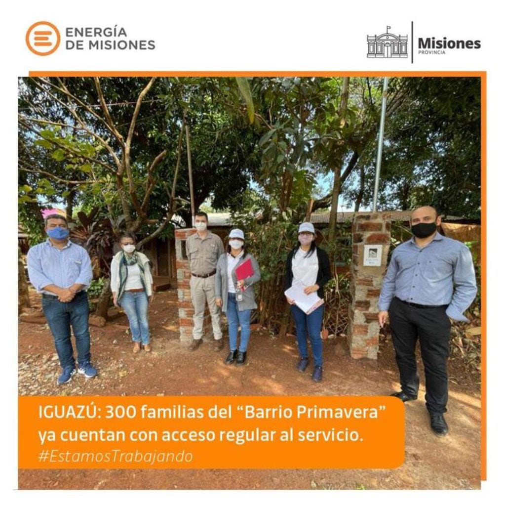 Puerto Iguazú: 300 familias gozarán de servicio eléctrico. Energía de Misiones