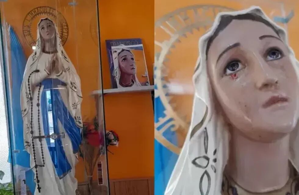 La historia de la Virgen que llora sangre: ocurrió 14 veces en el 2022 y le atribuyen curaciones.