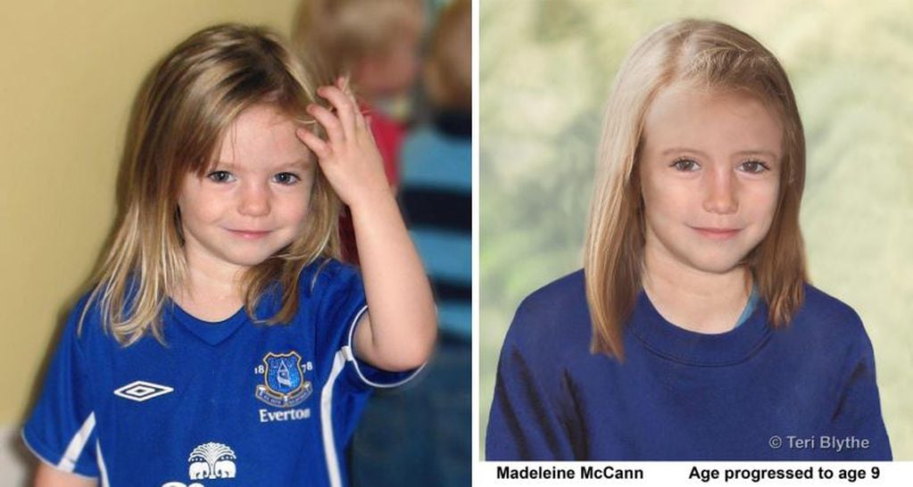 reconstruccion rostro cara por computadora

This undated image released by the Metropolitan Police shows composite photos of four year old missing child Madeleine McCann and an age progression computer generated image of her at 9 years old. London's Met