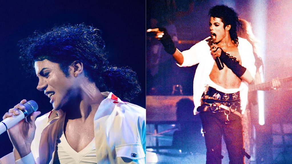 Jafaar Jackson (izquierda) y Michael Jackson (derecha) .
