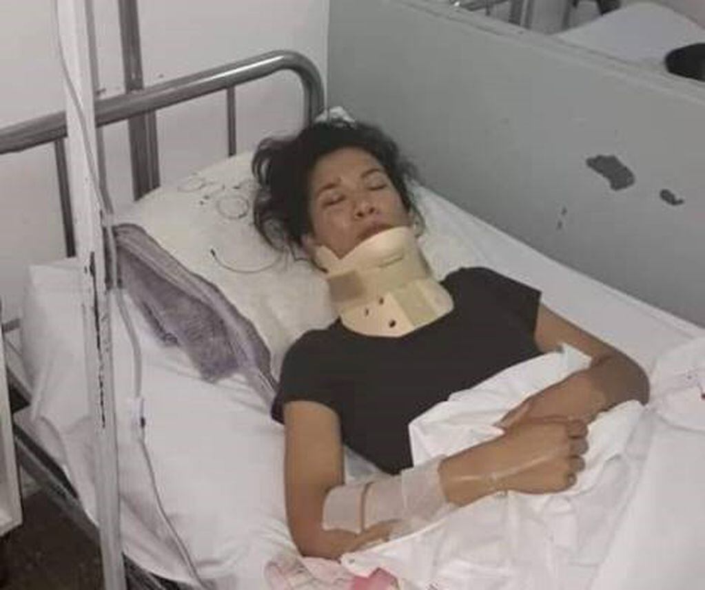 Micaela internada en el hospital San Bernardo. (Web)