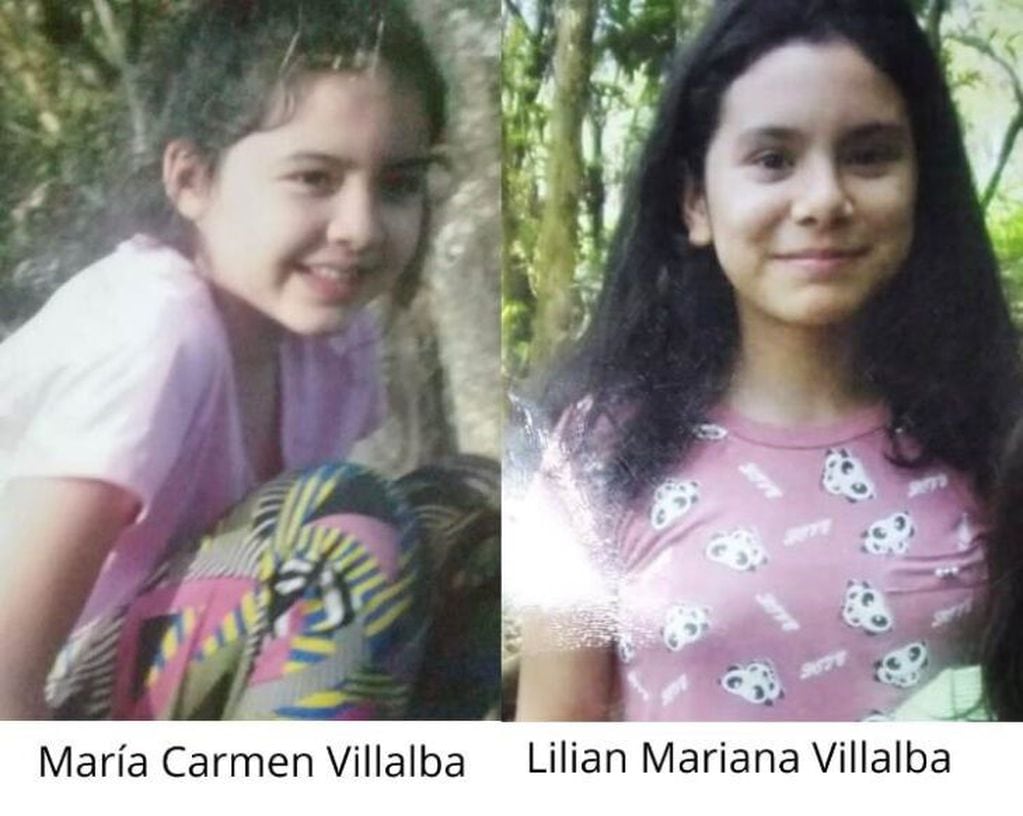 Imágenes de las menores víctimas de una acción militar paraguaya, proporcionadas por su familia en Puerto Rico.
