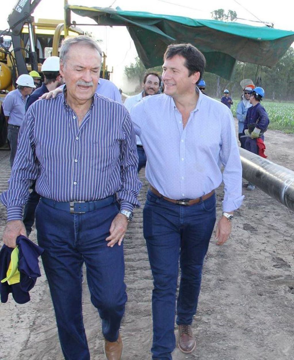 El gobernador Juan Schiaretti y el Intendente de Arroyito Mauricio Cravero