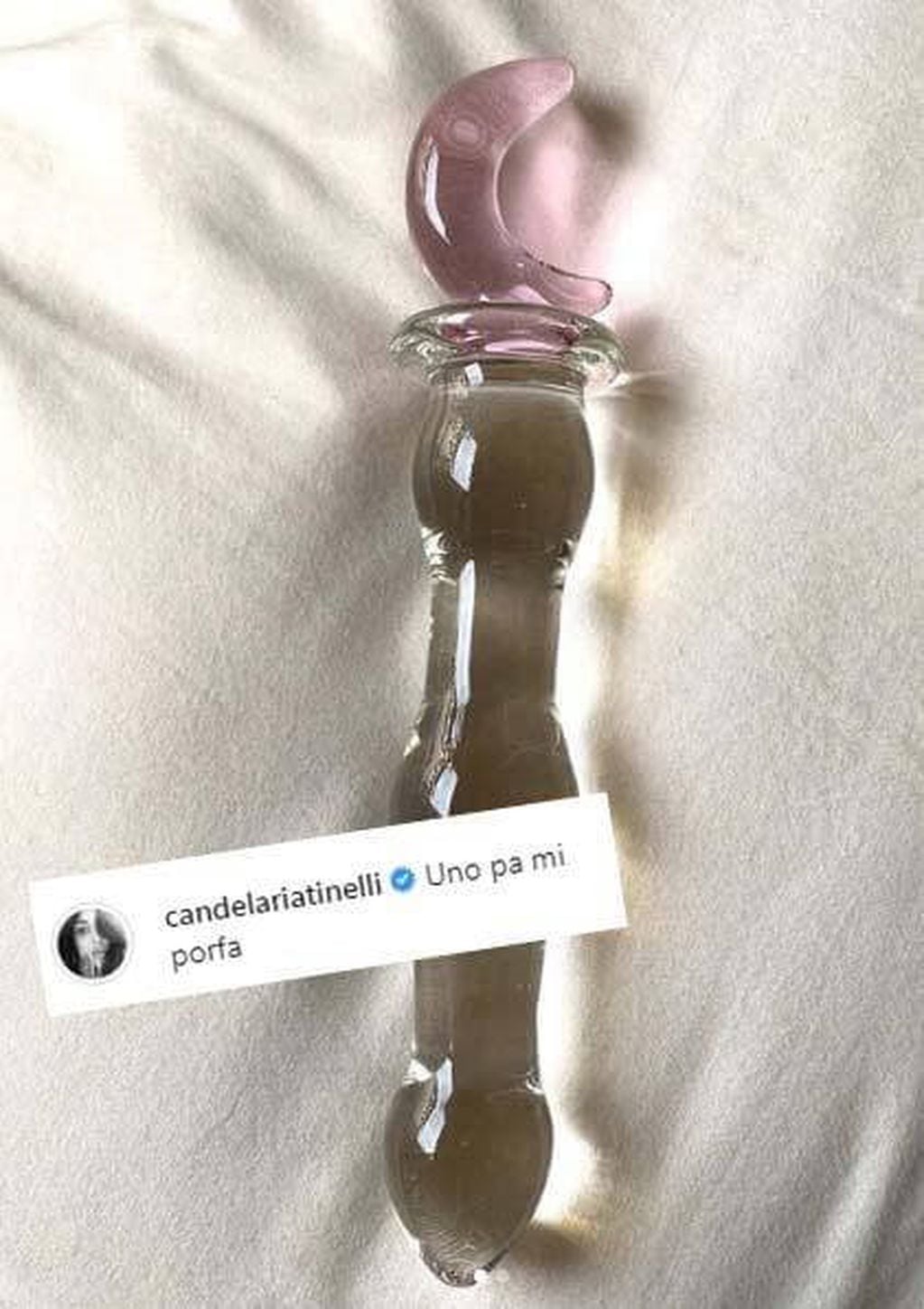 El dildo que Cande Tinelli sortea por redes sociales (Instagram/@madness_clothing)
