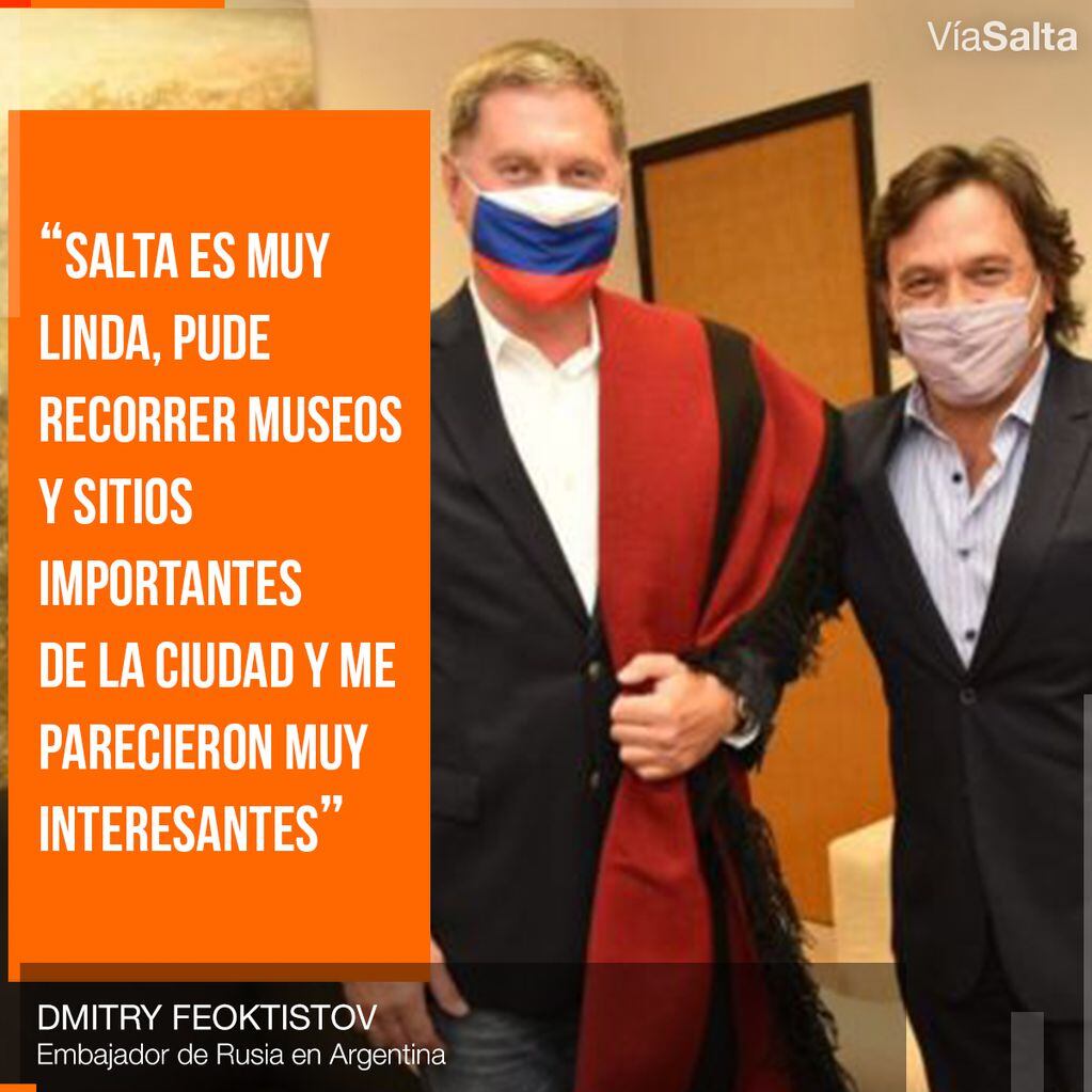 El embajador de Rusia en Argentina, Dmitry Feoktistov, visitó Salta y quedó encantado con la provincia.