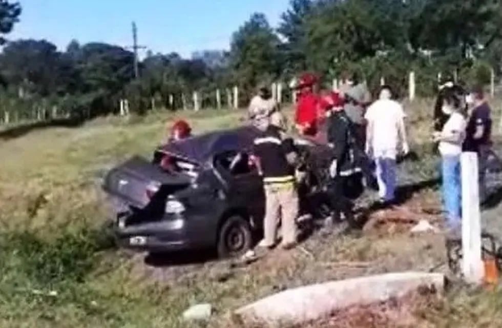 Accidente vial en Campo Viera dejó varias personas heridas.