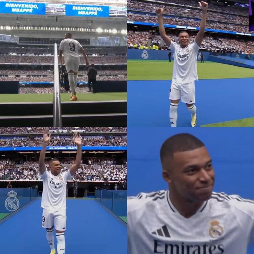La presentación de Kylian Mbappé en el Santiago Bernabéu como nuevo jugador del Real Madrid