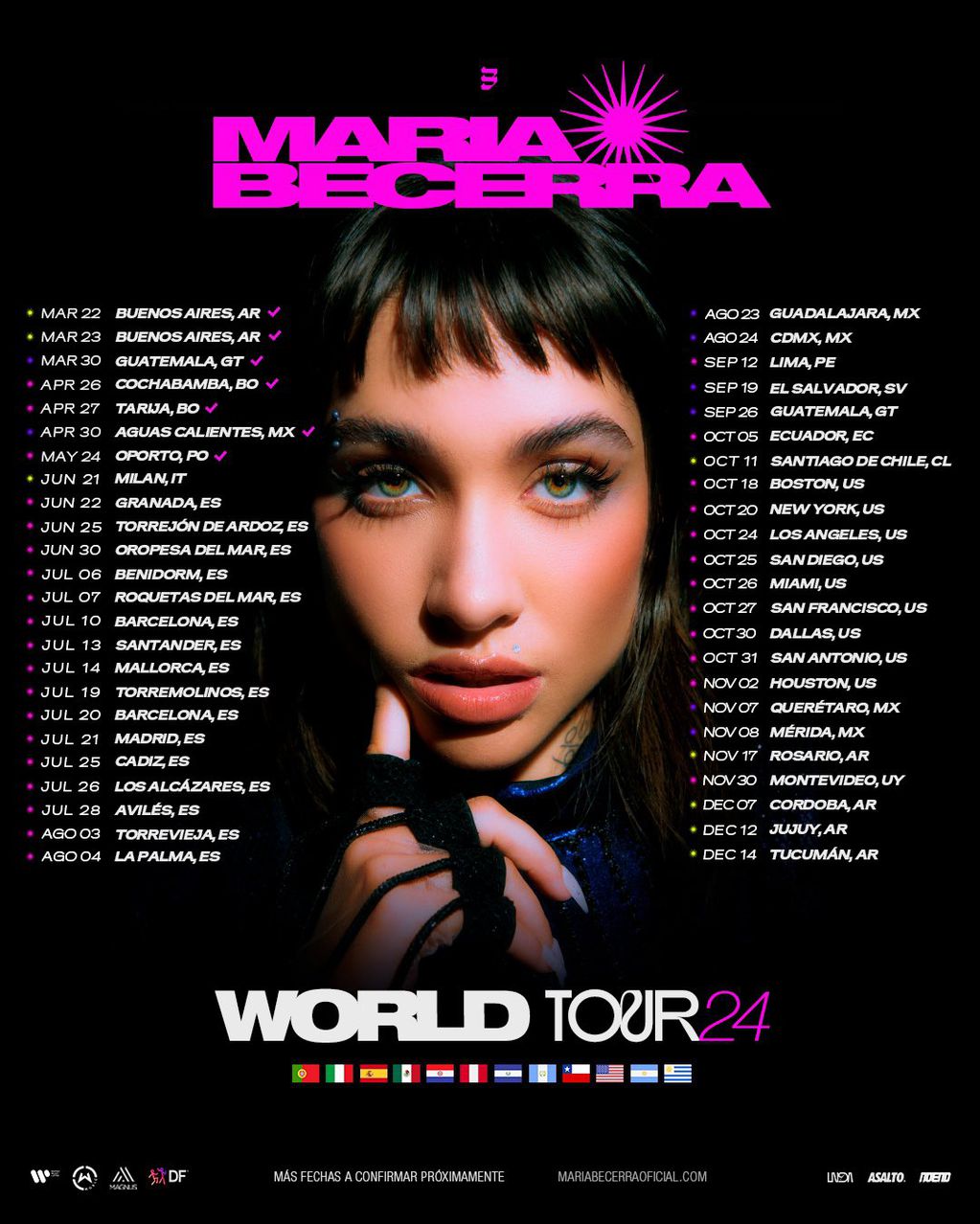 Todas las fechas de María Becerra en su gira mundial