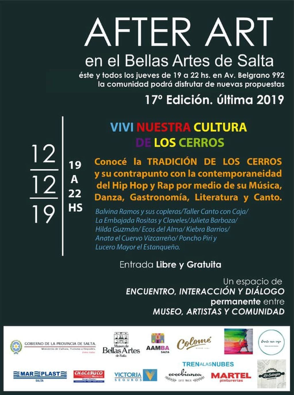 Última edición del After Art (Facebook Museo Bellas Artes Salta)