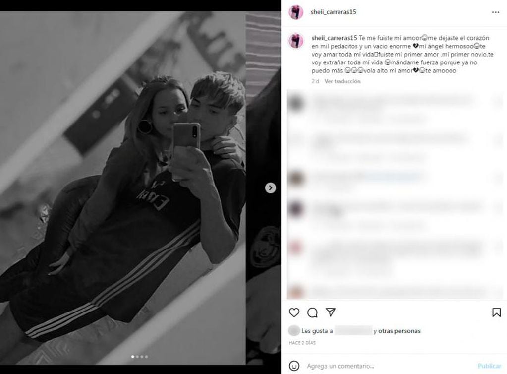 La joven utilizó su cuenta de Instagram para dedicarle un sentido mensaje.