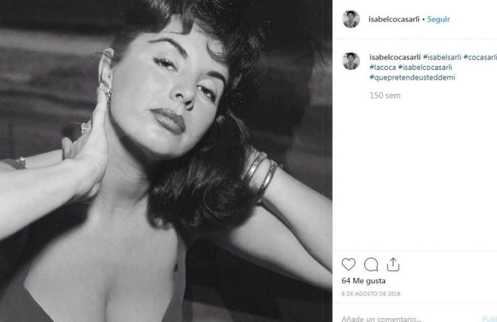 Isabel "Coca" Sarli murió a los 89 años. Instagram/isabelcocasarli
