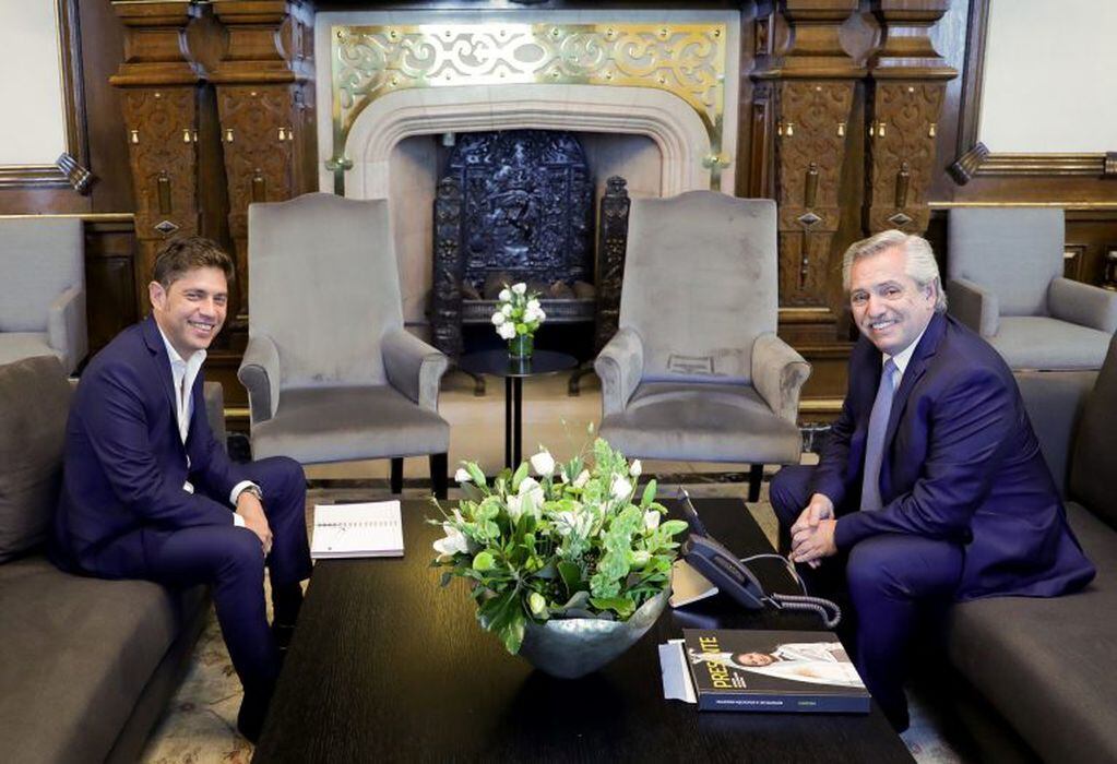 Axel Kicillof y Alberto Fernández. (Foto: Presidencia)
