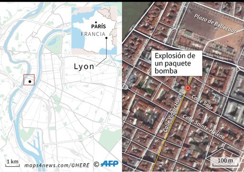 El lugar de la explosión. (AFP)