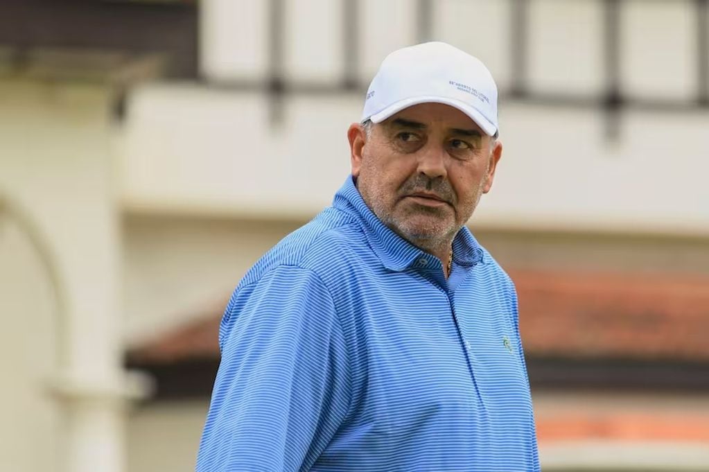 Ángel "el Pato" Cabrera, en su regreso como golfista en el 88º Abierto del Litoral. (Gentileza La Nación)