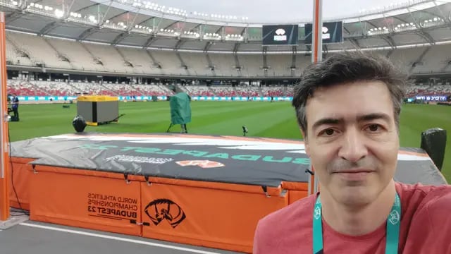 Diego Favot Periodista Argentino en el Mundial de Budapest