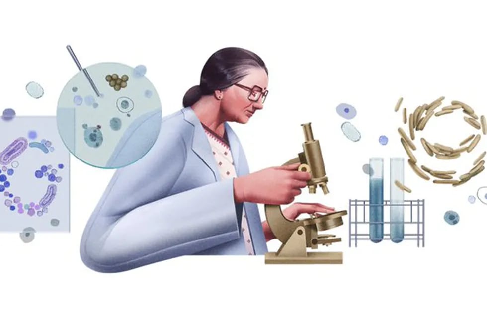 El Doodle de Google con el que homenajea a la investigadora Kamal Ranadive. Twitter @TechnoGrinder