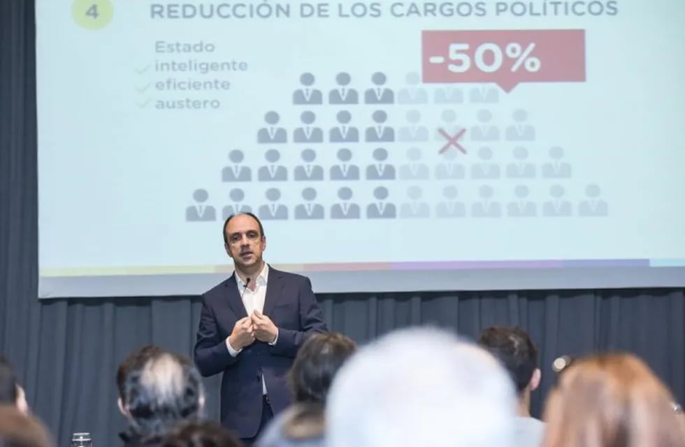 Corral presentó sus propuestas de reducción del Estado en Rosario