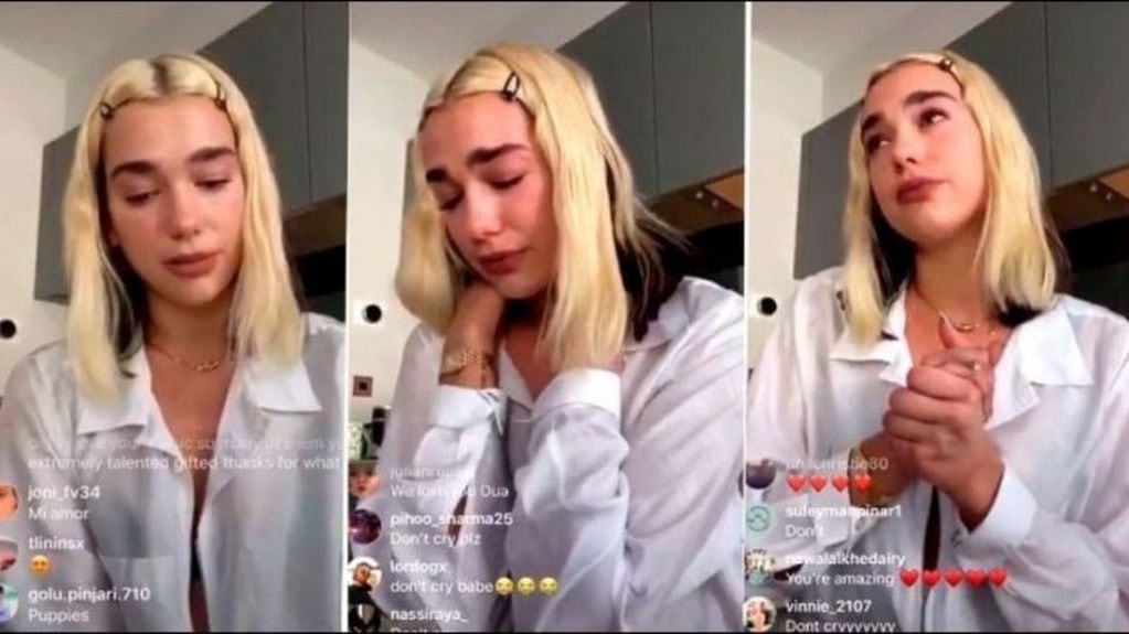 La cantante inglesa no pudo contener las lágrimas en un vivo de Instagram. (Web)