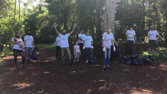 Plogging en el Parque Iriapú: juntaron más de 60 kilos de basura