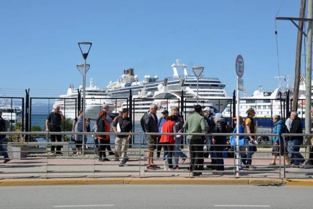 Turismo de cruceros en Ushuaia. (Foto archivo).