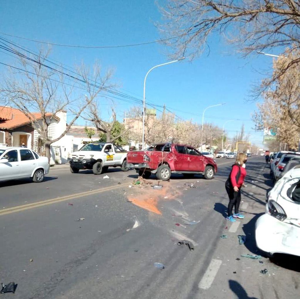 El accidente se produjo en la esquina de avenida Balloffet y Santa Fe. 