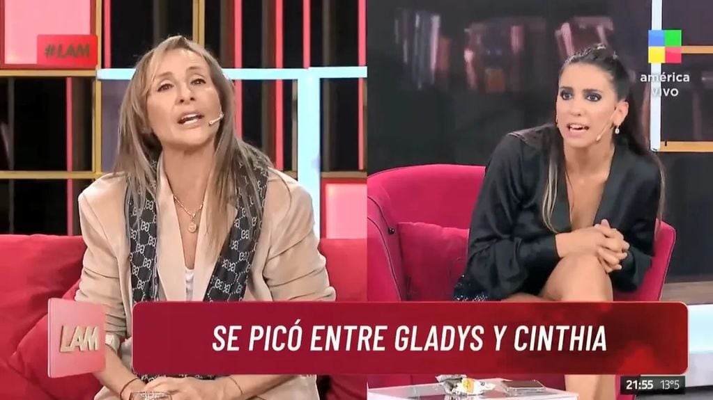 El cruce entre Gladys Florimonte y Cinthia Fernández