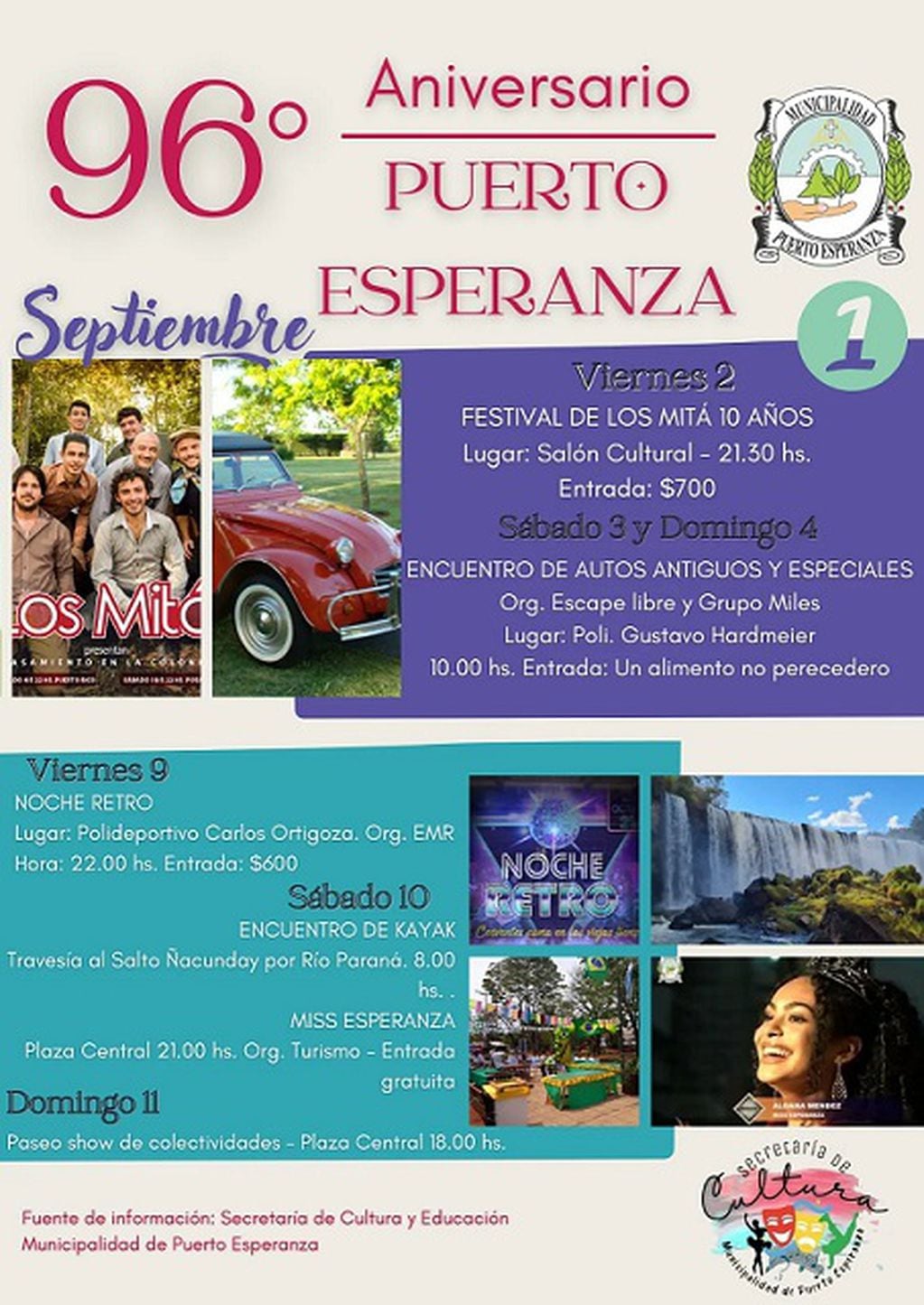 Puerto Esperanza se prepara con actividades para los festejos en su aniversario.