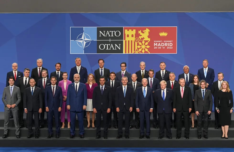Los líderes de los países que forman la OTAN se mostraron unidos en Madrid ante la amenaza rusa. Foto: AP.