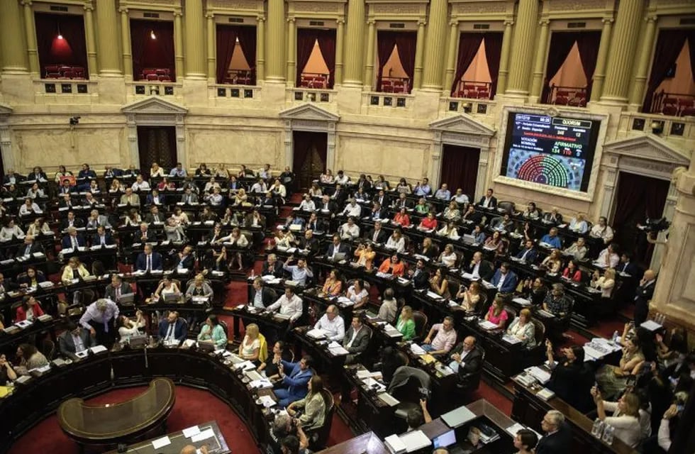 La Cámara de Diputados de la Nación, durante el debate de la ley de Emergencia Económica. (Clarín)